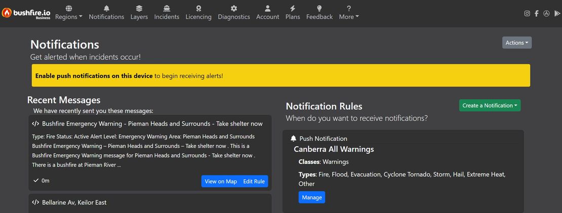 How to setup notifications