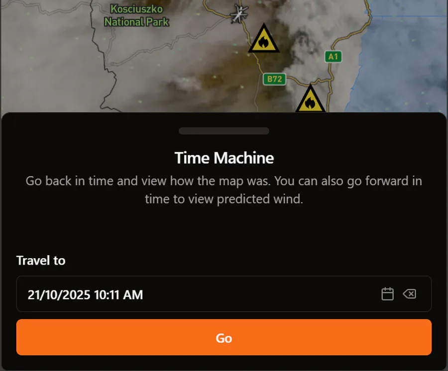 Select date and time